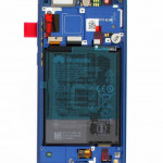 Дисплей Honor 9 (STF-L09), Silver | в сборе с сенсорным экраном (тачскрин), батареей, динамиком разговорным, виброзвонком, оригинал (02351LCD)